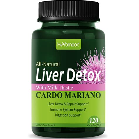 Herbmood Silymarin Milk Thistle Liver Detox Capsules For Fatty Liver