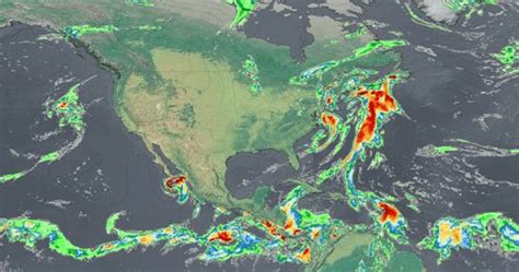 Weather Map Recreates Intense Rainfall Over Stock Footage Video (100% ...