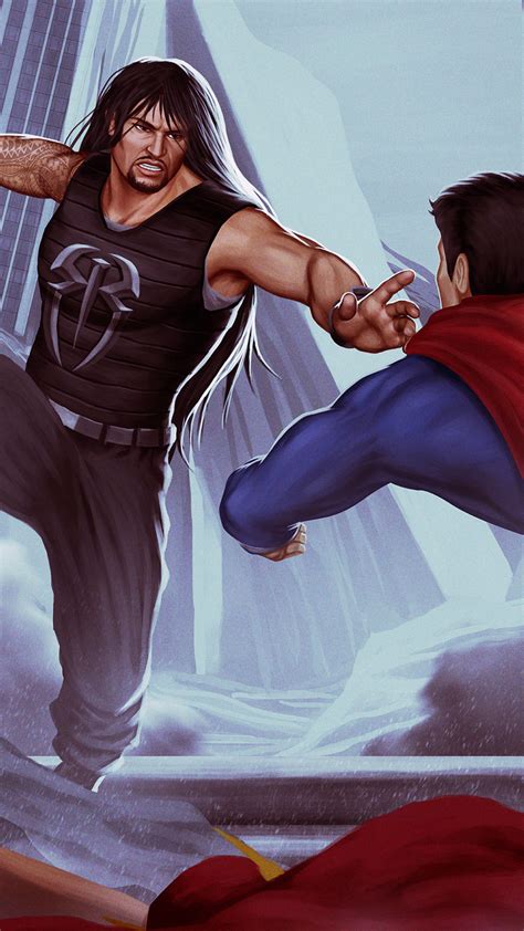 Roman Reigns Superman Punch Wallpaper