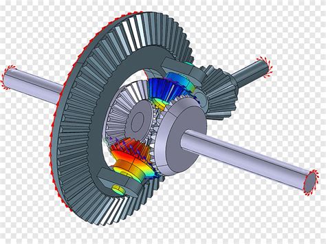 Engranaje diferencial ingeniería mecánica rueda sistema multicuerpo