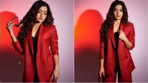 Rashmika Mandanna Won The Hearts Of Fans With Her Stunning Red Hot