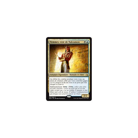 Carte Magic Mtg Amonkhet Rare Vf Temmet Vizir De Naktamon Goupiya