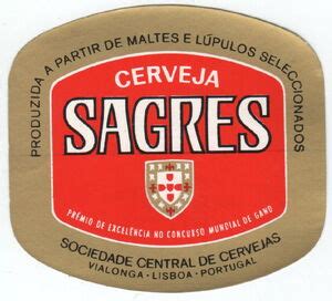 Drink Label Sagres Cerveja Central De Cervejas S A PortugalCol PT