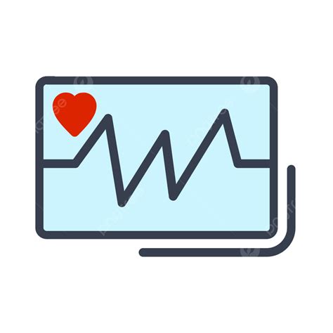 Icono Plano De Lectura De Ecg Vector PNG Lectura De