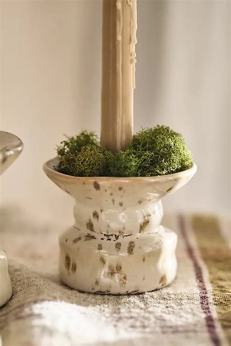 Speckled Ceramic Pillar Candle Holder Terrain