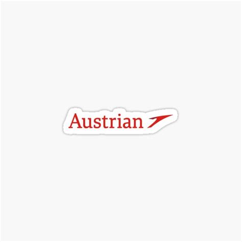 "Austrian Airlines logo" Sticker by peteroldfield | Redbubble