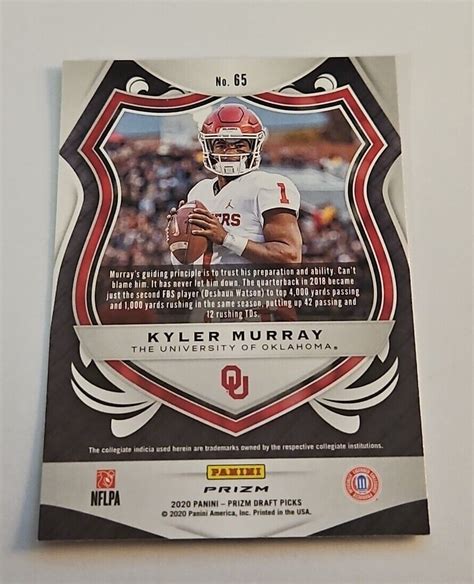 2020 Panini Prizm Draft Crusade Green Prizm 65 Kyler Murray For Sale