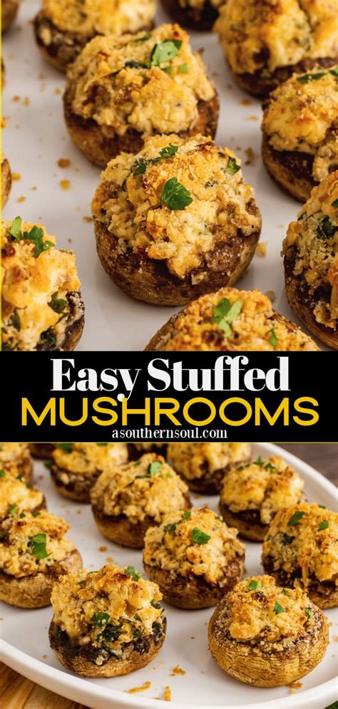 Easy Stuffed Mushroom Appetizer A Southern Soul