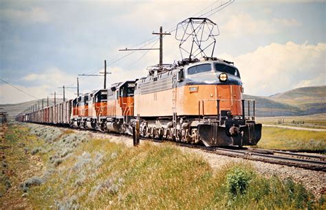 Milw Loweth Montana Eastbound Milwaukee Road Freight Train In