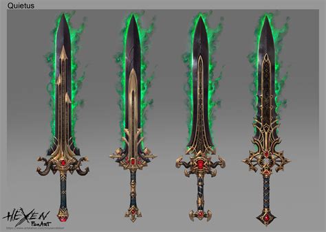 Yann Blomquist Hexen Fanart Warrior Weapons