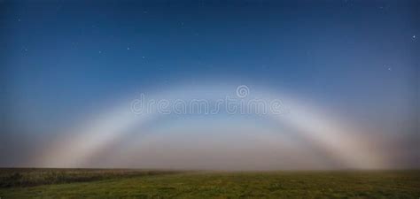 Moonbow or Nocturnal Rainbow at Night, Mystic View Stock Image - Image ...