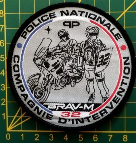 French Patch Ecusson Police Gendarmerie Moto Paris Pp Dopc Brav M Ci