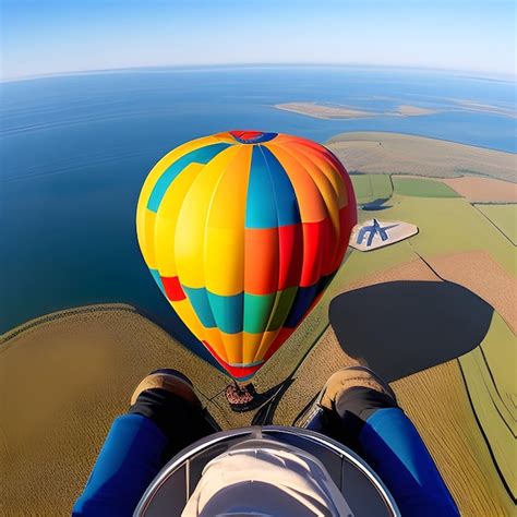 Premium AI Image Cartoon 2D Hot Air Balloon Image