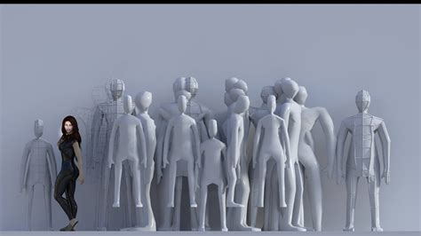 Alone in a crowd 3D Render, Digital Art by sonny-conner