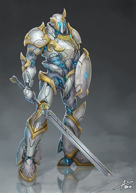 Commission Knight Mech By Aiyeahhs On Deviantart Mech Armor Concept