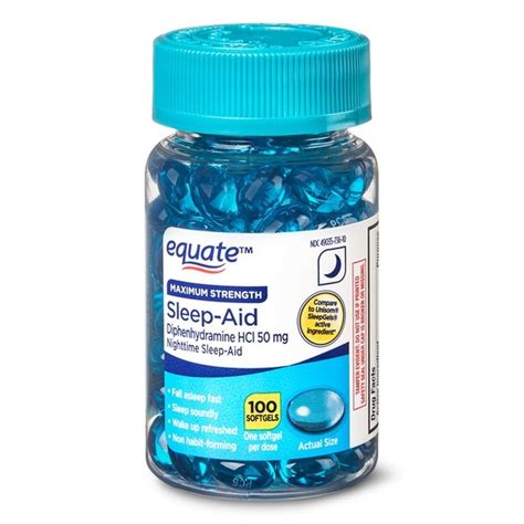 Equate Maximum Strength Diphenhydramine Hcl Mg Nighttime Sleep Aid