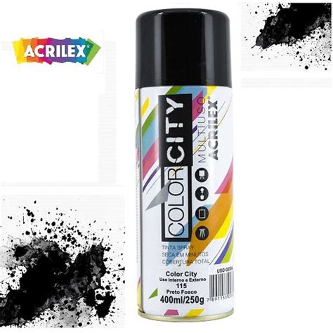 Tinta Color City Multiuso Ml Preto Fosco Acrilex Submarino