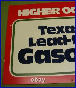 Texaco Gas Pump Topper Sign Original Double Sided Authentic Gasohol ...