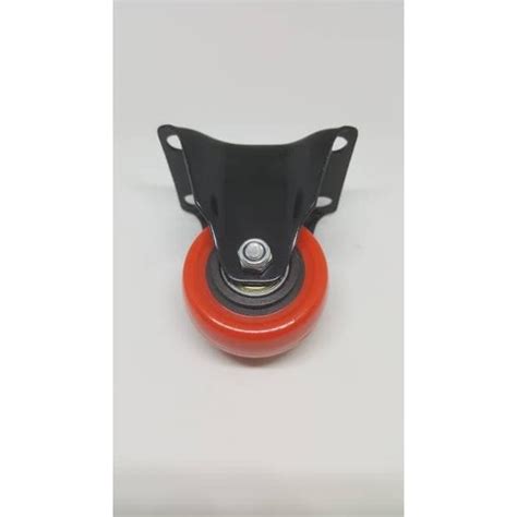 Jual Roda Pu Merah Light Duty Caster Taiwan Plat Mati Shopee Indonesia