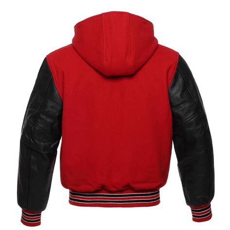 Red Wool Black Leather