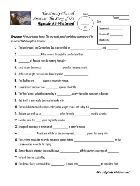 America The Story Of Us Answer Key Fill Online Printable Fillable