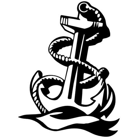 Navy Anchor Logo Black And White