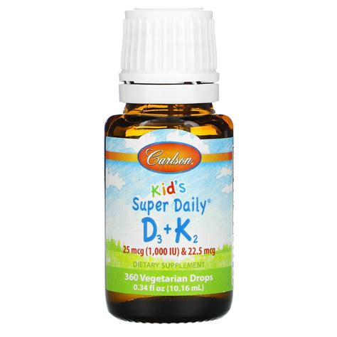 Carlson Labs Kid S Super Daily D K Mcg Iu Mcg