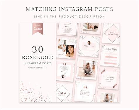 Instagram Story Canva Templates Rose Gold Canva Template Etsy