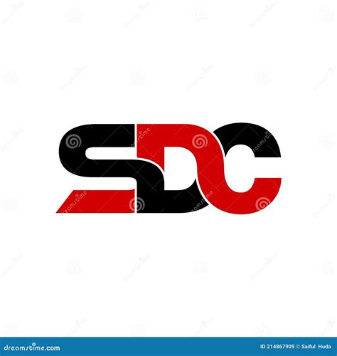 Letra Sdc Simple Monograma Logotipo Icono Diseño Ilustración Del