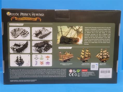 Cubicfun Led Piece Pirate Ship D Puzzle Queen Anne Blackbeards