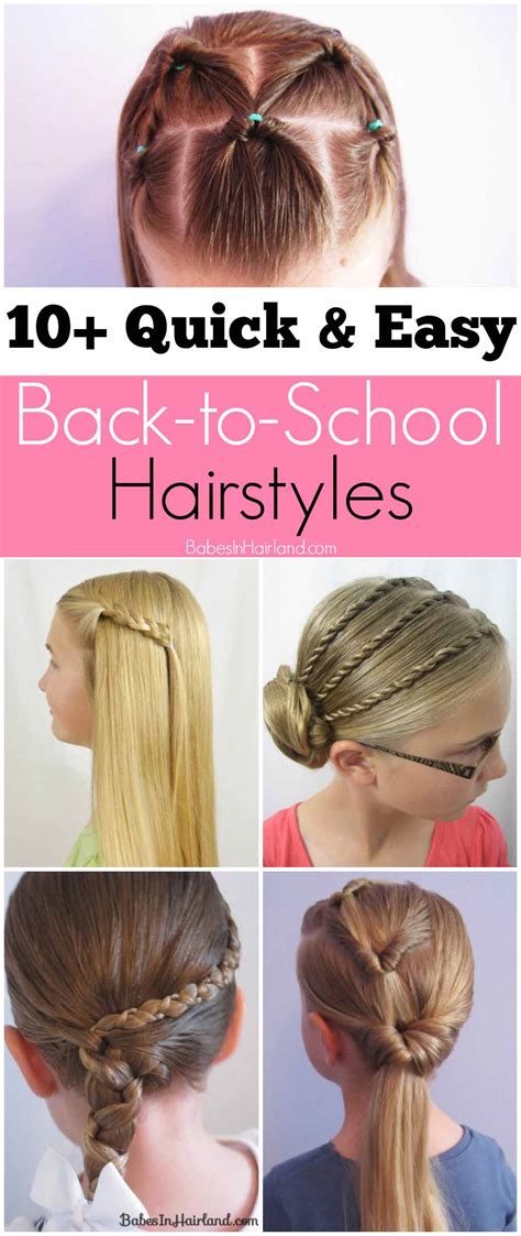 10+ Quick and Easy Back-to-School Hairstyles - Babes In Hairland