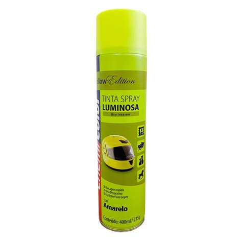 Tinta Spray Luminosa AMARELO Fluorescente Chemicolor 400ml Shopee Brasil