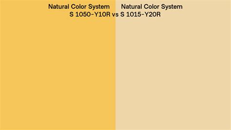 Natural Color System S 1050 Y10r Vs S 1015 Y20r Side By Side Comparison