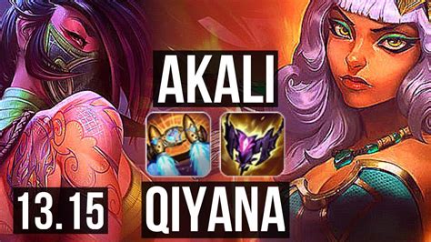 Akali Vs Qiyana Mid 1016 1400 Games 13m Mastery Legendary