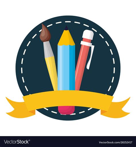 Back to school flat design Royalty Free Vector Image