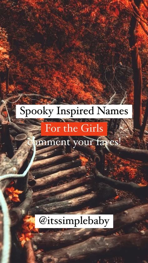 Spooky inspired halloween names for the girls – Artofit