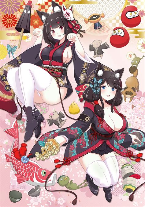 Yamashiro Fusou And Yamashiro Azur Lane Drawn By Amanogami Dai Hot