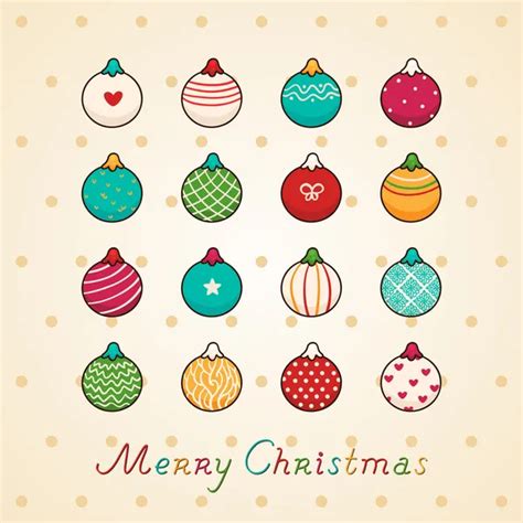 Vector Set Vintage Christmas Ornaments Stock Vector Image By ©vreddane