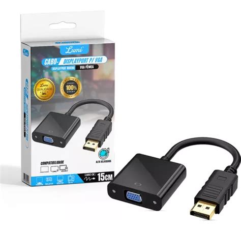 Conversor Displayport Para Vga Lumi Mercadolivre