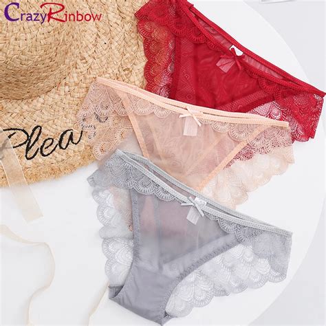 Women Sexy Lace Panties Women S Low Waist Cotton Briefs Underwear G Strings Thongs Tangas