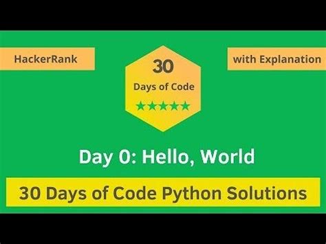 HackerRank Day 0 Hello World Problem Solution In Python With