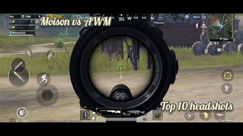 Pubg Mobile In 2021 Top 10 Headshots In Battlegrounds In Awm Vs Moison