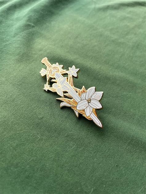 Petals On The Burial Mounds Sword Variant 80mm Enamel Pin Etsy