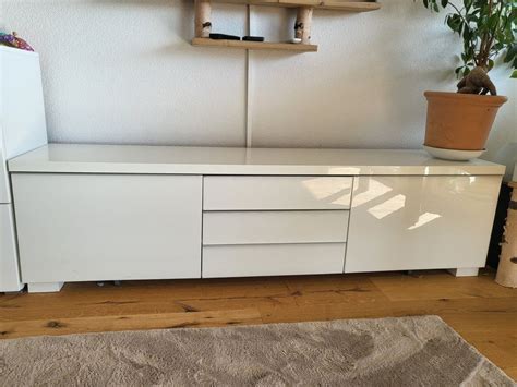 TV Bank Besta Burs Ikea Hochglanz Weiss Kaufen Auf Ricardo