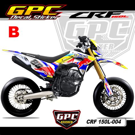 Variasi Custom Decal Crf 150 L Redbull Sticker Fullbody Dekal Stiker