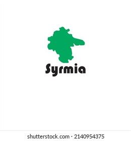 Syrmia Map On White Background Stock Vector (Royalty Free) 2140954375 | Shutterstock