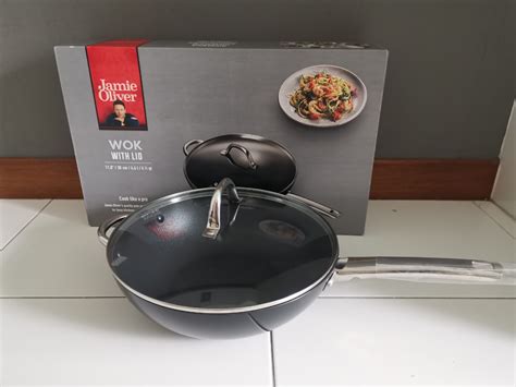 Jamie Oliver Wok With Lid 30cm Furniture Home Living Kitchenware