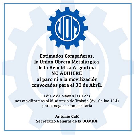 Solicitada Uom San Martín