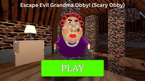 Roblox Escape Evil Grandma Obby Scary Obby Youtube