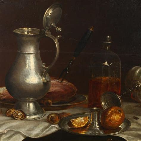 Style Of Willem Claesz Heda Dutch Still Life With Pewter